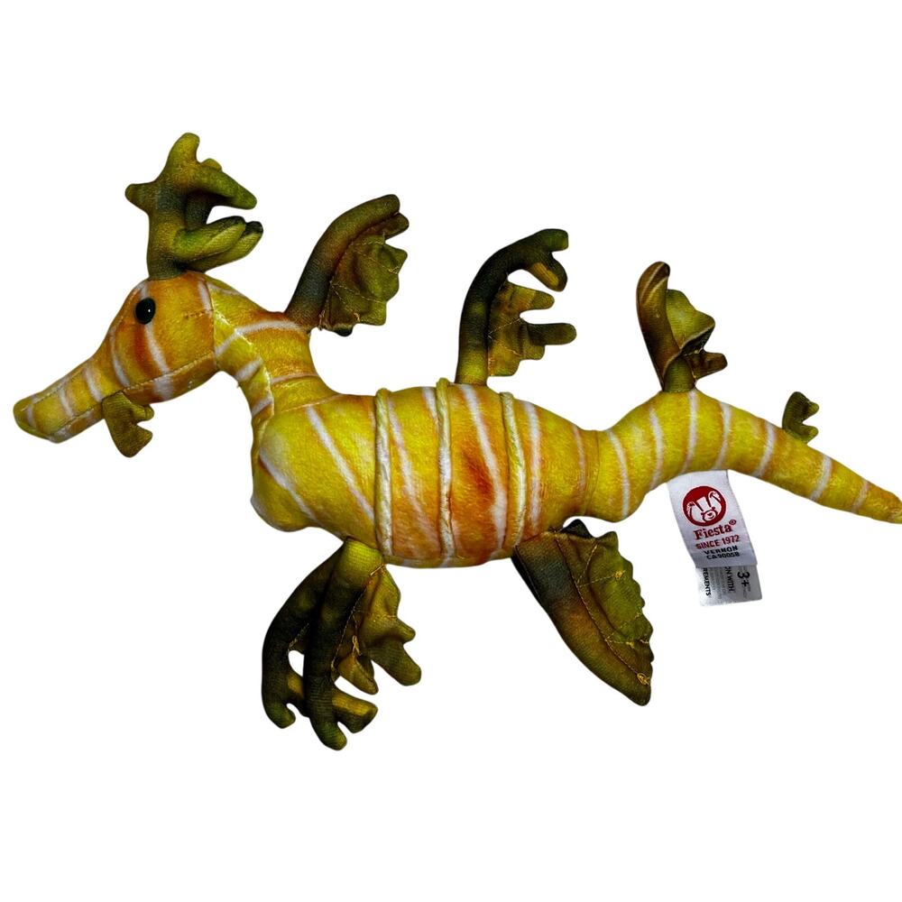 Leafy Sea Dragon FIESTA toy stuffed plush 14" yellow green orange